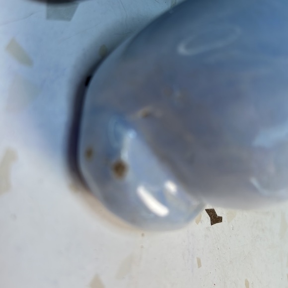 Vintage Mid Century Modern Blue Ceramic Kitty Cats with Ball of Yarn - Picture 5 of 8